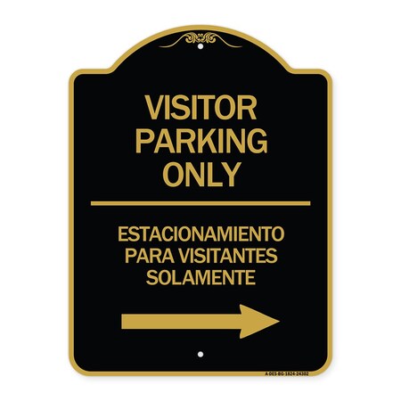 Signmission Bilingual Reserved Parking Visitor Parking Only Estacionamiento Para Visitantes, A-DES-BG-1824-24302 A-DES-BG-1824-24302